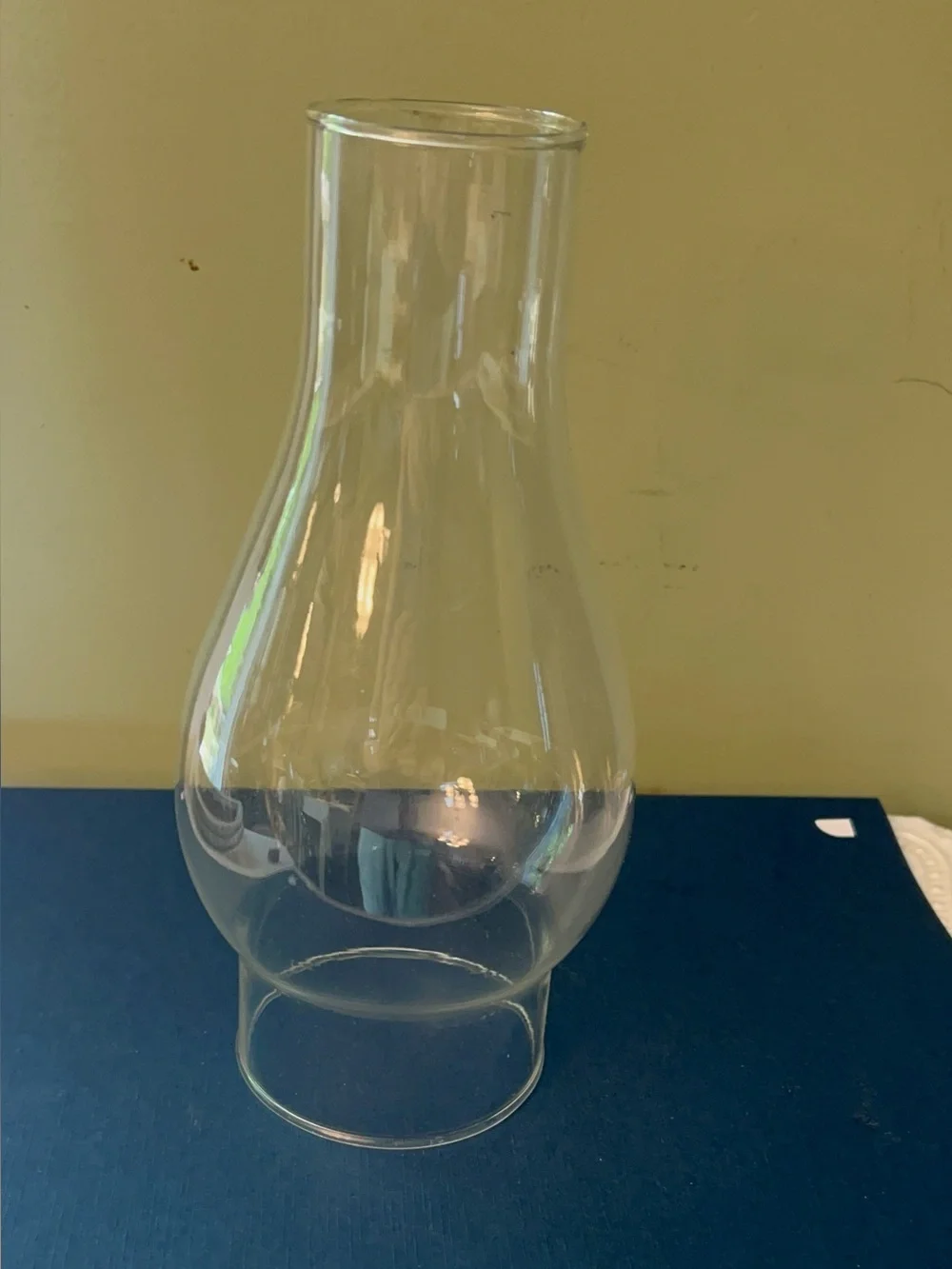 Clear Glass Hurricane Lamp Shade 8in Tall 2 inch diameter